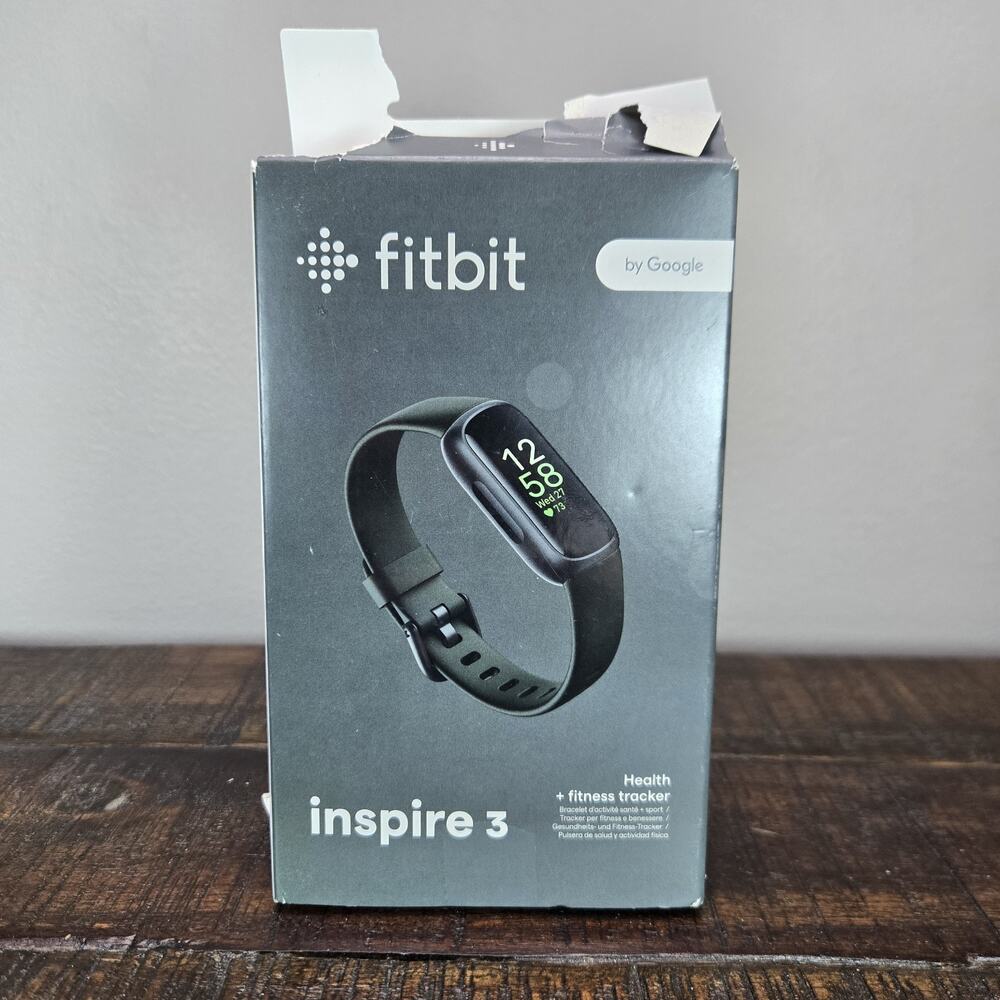 Fitbit Inspire 3 Heart Rate Monitor Health & Fitness Tracker Black Midnight